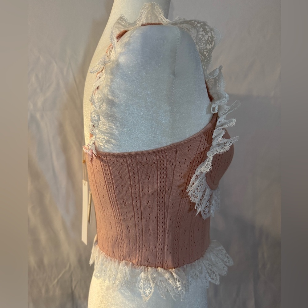 NWT For Love & Lemons Andy Knit Top - Picture 7 of 7